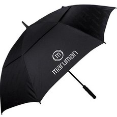 maruman H&B 雙層防風高爾夫大型自動長柄傘, 黑色