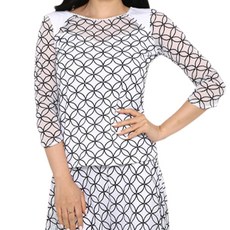 dancedome 花瓣寶石T恤 LDT25100, 白色