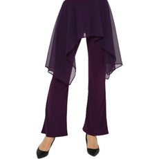 dancedome 方形喇叭褲 LDP17800, 墨紫色