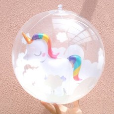 五月的我們3D沙灘球 獨角獸, 30厘米, 單色