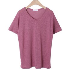 시크블랙 여성용 통기성 에이쉐 라운드넥 무지 반팔 티셔츠 cpt12576k34