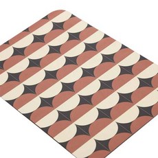 Jakku 1秒浴室矽藻土地墊, 磚色圓形, 1個