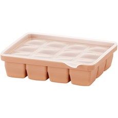 모윰 프리미엄 실리콘 이유식 큐브 12구, 360ml, 테라코타, 1개