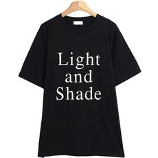 시크블랙 여성용 레르딧 라운드넥 영문 레터링 반팔티 cpt12658k34