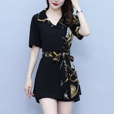 아뗄릭 빅사이즈 리플레 여름 정장 반바지 투피스 세트 01881