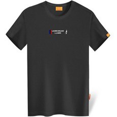 L.LAMO 透氣 Bonjour L'amo 短袖T恤, 黑色