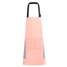 cofv 可調節長度 可擦手 生活防水 奢華圍裙, 1個, 粉紅色