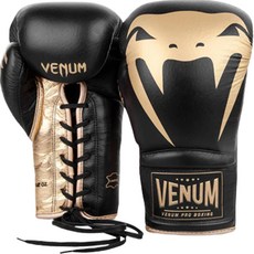 VENUM Giant 2.0 專業綁帶拳擊手套, 黑色+金色, 1套