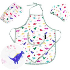 Coney Island 兒童防水圍裙 + 袖套 + 頭巾 + 防水袋套組
