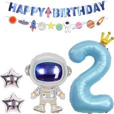 조이파티 우주인 생일파티 풍선 세트, 2, 1세트