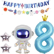 joyparty 太空人生日派對氣球組, 8, 1套