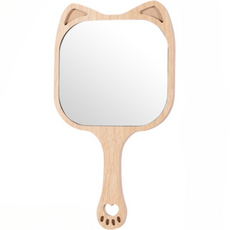 The Deldcat木質化妝美容腳紋樣式手鏡 貓頭鷹, 木頭, 1個