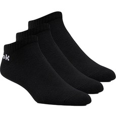 리복 ACT CORE LOW CUT 양말 3켤레 세트, 블랙