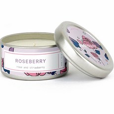 PRESH 大豆香氛蠟燭 小, 60g, ROSEBERRY rose and strawberry, 1個