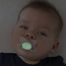 difrax 嬰兒用安撫奶嘴, 0~6個月, 1個, 夜光