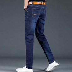 구디프 남성용 롱 스판 스트레이트 청바지