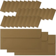 基本款橫式零用錢信封 30入 + 透明貼紙組, 棕色, 1套