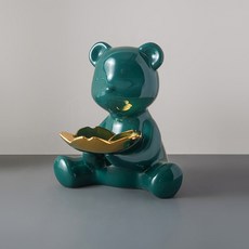 인테리어 장식 가구 도자기 귀여움 곰돌이 데코 홈 원룸 거실, 그린