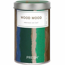 PRESH 大豆香氛蠟燭 L號, 600g, WOOD MOOD 琥珀木質&青葉, 1罐
