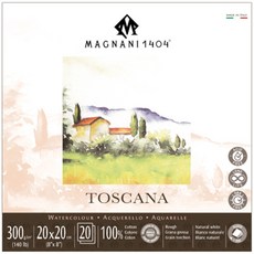 마그나니1404 토스카나 100 코튼 황목 패드 1면 글루 300g, 20개