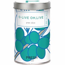 PRESH 大豆香氛蠟燭 L號, 600g, O LIVE OH LIVE 綠橄欖, 1罐