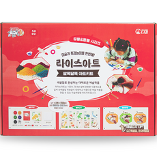 크리에이터스랩 동기오피스 쌀록달록 아트키트 라이스아트 공룡 동물시리즈 세트, 혼합색상, 1세트