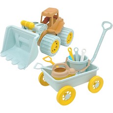 沙灘玩具 露營推車 + 推土機 玩沙組, 混合色