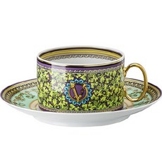 VERSACE 巴洛克馬賽克低款咖啡杯碟組, 混合色, 1套