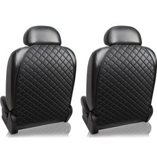GMZ MOTORS 汽車座椅套 防踢墊, 全黑色, 2個