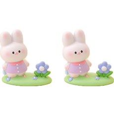 오늘의공감 인테리어 미니토끼 피규어 2p, 02