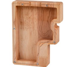 全方位字母木製存錢筒, F, 1個