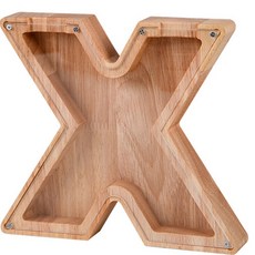 全方位字母木製存錢筒, X, 1個