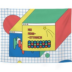 메키고 컬러포인트 아트 패브릭월 행잉 포스터, 도형