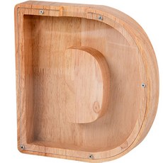 全方位字母木製存錢筒, D, 1個