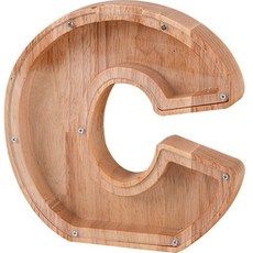 全方位字母木製存錢筒, C, 1個