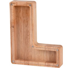 全方位字母木製存錢筒, L, 1個