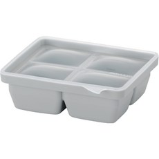 모윰 유아용 프리미엄 실리콘 이유식 큐브 4구, 360ml, 그레이, 1개