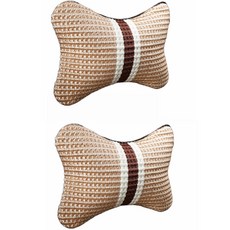 NewTrend 에어쿨 통기성 차량용 앞좌석 목쿠션 SF100, 베이지, 2개