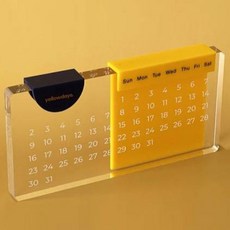 Ello Noa壓克力透明手工藝滑動日曆, 黃色