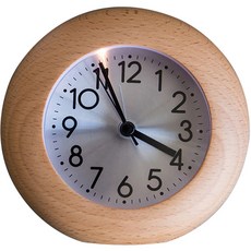 現代生活木質圓形迷你室內裝飾客廳時鐘, 櫸木