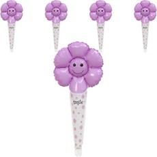 P&B UNITY 微笑小雛菊手拿氣球 大, 5個, 紫色