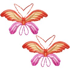 피앤비유니티 나비날개 + 어깨끈 세트, 레드핑크, 2세트