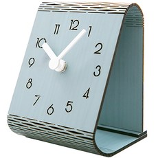 現代生活 組裝式極簡木質時鐘 臥室裝飾 家用數位時鐘, 藍色