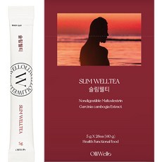 olliwello 難消化麥芽糊精&藤黃果倍孅茶粉 28條, 140g, 1個