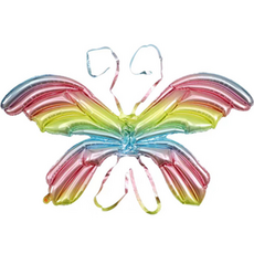 MEO Home Club生日派對大蝴蝶翅膀氣球馬卡龍 122*89cm, 彩虹, 4個