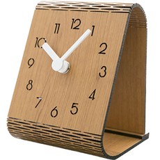 모던리빙 조립식 미니멀 우드클락 침실장식 가정용 디지털 탁상시계, 우드