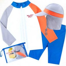 mollimelli 男童款New Meli豹紋拉鍊防曬衣 上衣+褲子+遮陽帽套裝