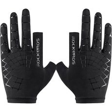 ROCKBROS 洛克兄弟 多功能自行車長指手套 S202-1 雙手一組, 黑色