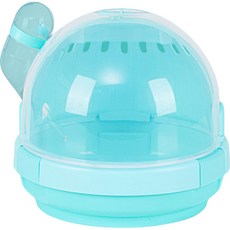 기니피그 고슴도치 햄스터 급수기능 휴대용 케이지, 민트, 1개