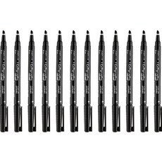 Lineplus 書法筆 4mm, 黑色, 12個